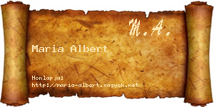 Maria Albert névjegykártya